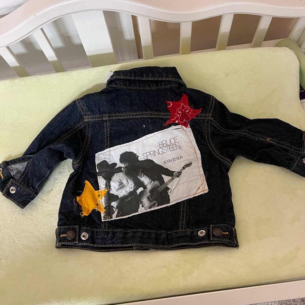 Baby denim jacket. Bruce Springsteen theme